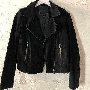 Mango leather suede jacket